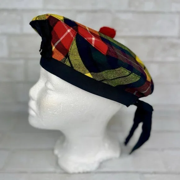 Vintage Scotland Kinloch Anderson “Lochan” Scotch House Plaid Size S/M Beret - Picture 6 of 9